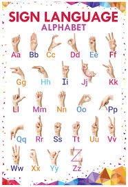 sign language alphabet smart chart top notch teacher