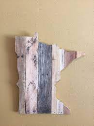 And we thought this was the land of 10,000 lakes! Pallet Wood Minnesota Shaped Plaque Etsy Wood Pallets Wood Plaques Wood