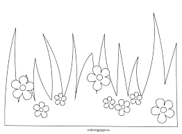 Field of flowers clipart black and white. Grass Black And White Grass Clipart To Color Clipartfest Wikiclipart