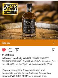 Sullivan S Cove Tasmanian Whisky An Award Winner Whisky Single Malt Whisky Malt Whisky