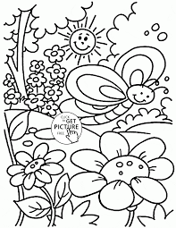 Color pictures, email pictures, and more with these spring coloring pages. Nice Spring Coloring Page For Kids Seasons Pages Fall Kindergarten Free Print Easy Adults Sheets Colouring In Pictures Toddler Printable Oguchionyewu
