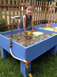Diy Sand Water Table Backyard Kids Play Area Kids Play Spaces Backyard For Kids