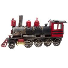 Vintage Metal Train Rustic Antique Locomotive Steam Engine Old Fashioned Miniature Train Wall Hangin Metal Wall Decor Train Decor Rustic Black