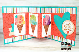 An accordion card is a great way to convey important information in an upscale manner. Ice Cream Corner Accordion Fun Fold Card Tutorial