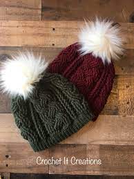 Download this free crochet hat pattern to make a stylish cloche using bulky weight yarn and size k/10 1/2 hook. Braided Cable Beanie Crochet Pattern By Crochet It Creations