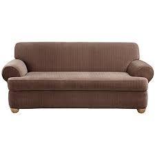 Shop with afterpay on eligible items. Sure Fit 37433 2 Piece Stretch Pinstripe T Cushion Sofa Chocolate Http Www Homestyledecor Com Sure Fit 374 Slipcovered Sofa Loveseat Slipcovers Slipcovers