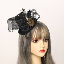 Gothic Lady Black Mini Hat Hair Clip Carnival Party Victorian Hair  Fascinator