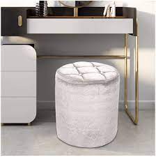 Create an inviting atmosphere with new living room chairs. Ballshop Bedroom Chairs Stools Mini Dressing Table Stool Mini Chair Round Footrest Silver Crushed Velvet Diamante 37x30cm Buy Online In Madagascar At Madagascar Desertcart Com Productid 185905276