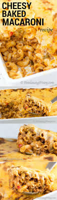Cheesy Baked Macaroni Recipe Panlasang Pinoy Recipe Baked Macaroni Recipes Christmas Food Dinner