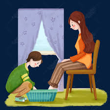 705 112 bayi kaki ayah ibu. Kartun Thanksgiving Yang Ditarik Angin Untuk Ibu Mencuci Kaki Png Grafik Gambar Unduh Gratis Lovepik