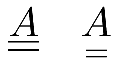 How Do I Get A Equals Sign Under Letters Tex Latex Stack Exchange