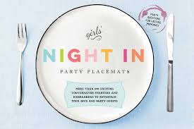 Fill a blender with crushed ice, lime margarita mix (or fresh lime juice sweetened with agave nectar), tequila, and triple sec and blend until slushy and smooth. Girls Night In Party Placemats Book By Cider Mill Press Official Publisher Page Simon Schuster