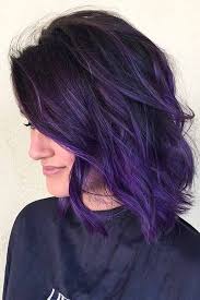 Layered pink and bright purple hair. 68 Tempting And Attractive Purple Hair Looks Lovehairstyles Com Hair Styles Hair Color Purple Dark Purple Hair Color