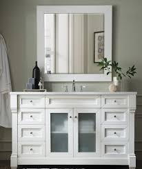 Design element cara 20 single sink vanity in white. Weston 60 Single Vanity W Glass Doors Cottage White W Arctic Fall Top Bathmiami