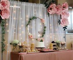 Mesa Decoracion Matrimonio Civil En Casa Busqueda De Google Baby Shower Dessert Table Baby Shower Decorations Floral Baby Shower