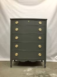 Check Out This Gray Dresser We Painted In Our In House Gray Paintedfurniture Refinishedf Gray Painted Furniture Furniture Restoration Traditional Furniture