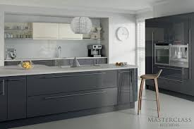 Mix Match Kitchen Grey Ivory High Gloss Details High Gloss Cream Handleless Replacement Kitchen Light Grey Kitchens Grey Gloss Kitchen Modern Kitchen Cabinets