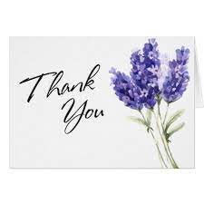 Thank You Typography Watercolor Lavender Flowers Zazzle Com Thank You Typography Thank You Flowers Lavender Flowers