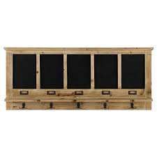 Colgador De 5 Ganchos Y Pizarra De Madera Albertine Wooden Home Home Collections