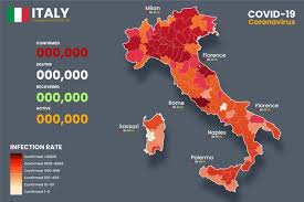 Italy coronavirus update with statistics and graphs: Coronavirus Infizierte Karte Von Italien Premium Vektor
