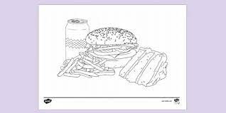 Food coloring pages are an easy way to introduce your child to foods from across the globe. Free Realistic Food Colouring Page Healthy Eating Resources