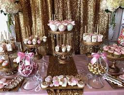 Pink Gold It S A Girl Baby Shower The Webb S Pink Gold Baby Shower Pink Gold Baby Shower Gold Baby Showers Pink Gold Party