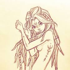 Weet Dreadlock Girl Inspired By Alexandradikaia S Beautiful Picture If You Haven T Seen Her Work Yet You Have To I Hippie Drawing Hippie Art Human Drawing