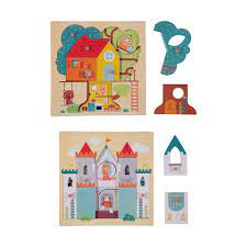 They can color the pieces before assembling them, for added charm and appeal. Wooden Layered Puzzle Kmart