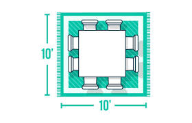 How To Pick The Best Rug Size And Placement Square Dining Room Table Rug Size Guide Dining Table Rug