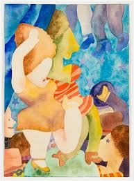 Artwork By Gladys Nilsson Nightclub Scene Made Of Watercolor On Paper Visual Art Chicago Imagists Artwork