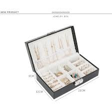 Details About Luxury Portable Travel Jewelry Box Organizer Pu Jewellery Ornaments Case Storage