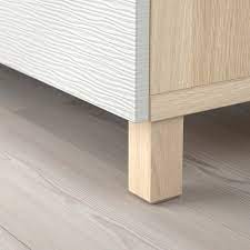 Besta Combinaison Rangement Portes Effet Chene Blanc Hi Laxviken Blanc 180x40x74 Cm Ikea