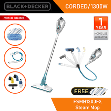 Black and decker steam cleaner. Black Decker Fsmh1300fx 6 In 1 Steam Mop With Standard Accessories Shopee Singapore