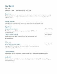 Chronological resume template—order of sections. Resume Chronological