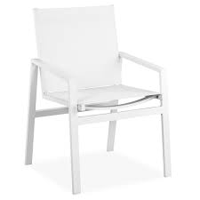 Refresh your tableside seating with the capri velvet dining chairs. Rio Modern White Outdoor Dining Arm Chair By Whiteline Eurway
