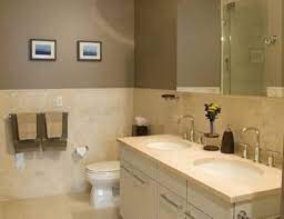 Maybe you would like to learn more about one of these? Pin By Erin Suarez On For The Home Blue Bathroom Decor Tan Walls Brown Bathroom Decor