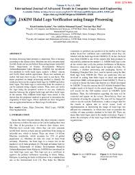 Jabatan kemajuan islam malaysia (jakim) department of islamic development malaysia the recognised foreign halal certification bo. Pdf Jakim Halal Logo Verification Using Image Processing Warse The World Academy Of Research In Science And Engineering Academia Edu