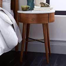 Nightstand mirto round nightstand with glass top and white tips best mirrored night stands for bedroom small storage awesome metal and cool modern small bed side table offer sturdy transparent. Round Night Stand Ideas On Foter
