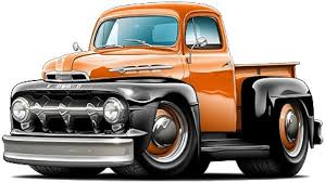 Image result for Orange 1952 Truck