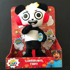 New ryan toys review plush toys ryan's world moe dinosaur panda penguin stuffed doll cartoon toys kids christmas. Ryan S World Combobunga Panda Feature Plush Plush Simple Feature Ages 3 Up By Just Play Walmart Com Walmart Com