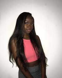 Love Both Her Skin And Her Hair Wig Made Using Natural Black Nadula Straight Hair 3 Bundles With Lae Closure Bounc Hair Styles Straight Hairstyles Stylish Hair