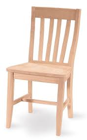 Unfinished Cafe Slat Back Chair Set Of 2 Unfinished Dining Chairs Dining Chair Set Wood Side Chair