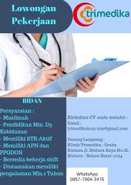 Bogorkerja merupakan sebuah portal web yang memberikan informasi seputar lowongan kerja yang di akomodasi oleh pemerintah kota bogor dinas tenaga kerja. Lowongan Kerja Bidan Di Klinik Trimedika