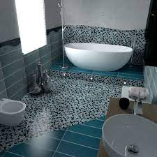 Ideen für fliesen im badezimmer, bad mit fliesen fliesenmuster und natursteinfliesen. Badezimmer Fliesen Crakl E Onda Acquario Due Wand Keramik Mit Geometrischem Muster