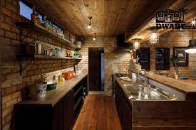 kitchen キッチンレンガ キッチンインテリアデザイン キッチンデザイン