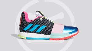 3 cosmos dons contrasting black and white color blocking with a black boost midsole. This Adidas Harden Vol 3 Explodes With Color Weartesters