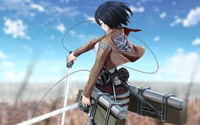 # anime # deal with it # attack on titan # shingeki no kyojin # levi rivaille. Hd Wallpaper Mikasa Ackerman Shingeki No Kyojin Waifu2x Anime Girls Wallpaper Flare