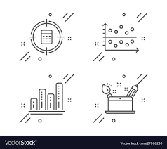 Calculator Target Dot Plot And Graph Chart Icons