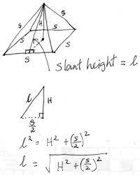 May 19, 2020 · to solve for slant height, you can understand slant height as one line in a right triangle inside the pyramid. How To Calculate The Slant Height Of The Given Square Pyramid Quora
