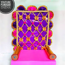 Ganpati Decoration Ideas Easy Simple Quick Ganpati Decoration Ideas By Pune Ganpati Decoration At Home Ganpati Decoration Design Janmashtami Decoration